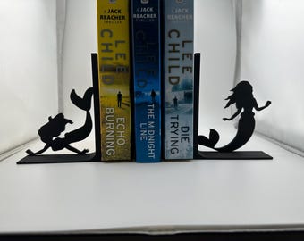 Sujetalibros Sirenas, par o individual, disponibles en varios colores. Silueta