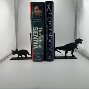 Bookends, Dinosaurs / Pair or single bookend, available in a range of colours. Silhouette