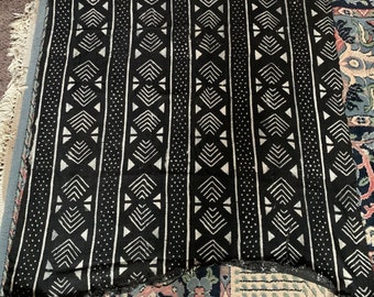 Black Mudcloth Bogolan Fabric