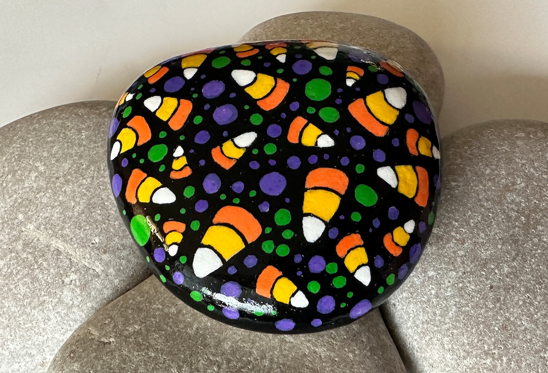 Halloween Painted Rockpainted Rockpainted Stonerock