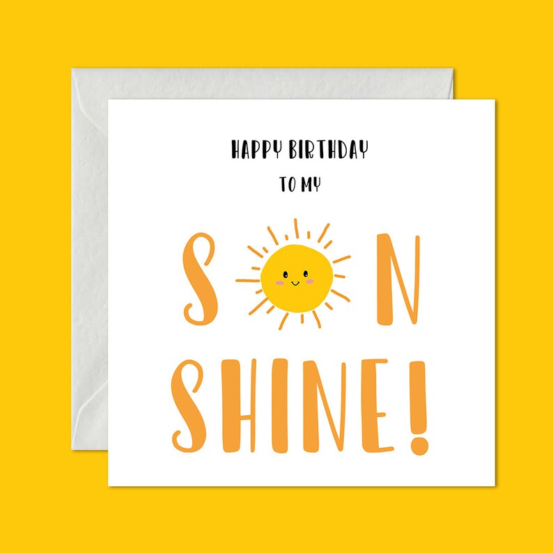 Happy Birthday to my sunshine Funny Birthday Card Pun | Etsy