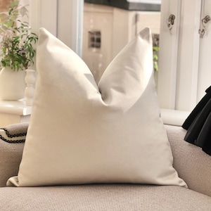 Luxury Velvet Cream Scatter Cushion Cover Home Decor Off white Pillow Cover Lumbar Pillow (All Sizes)