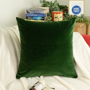 Premium Velvet Dark Green Throw Pillow Cover Home Decor Forest Green Scatter Cushion Lumbar Custom Size Pillow all Sizes Etsy