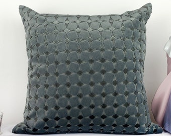 Luxury Velvet Geometric Cushion Cover, Handmade Upholstery Velvet Pillow Cover for Home Decor 43x43cm