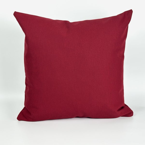 Cotton Linen Wine Red Cushion Cover I Pillowcase I Throw Square Pillow cover I Home Sofa Decor 18x18inch