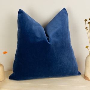 Cord Velvet Navy Blue Scatter Kissenbezug Dunkelblauer Kissenbezug Navy Blue Dekokissen (Alle Größen)