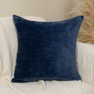 Teddy Boucle Navy Blue Cushion Cover Scatter Teddy Navy Blue Throw Pillow Cover (All Sizes)