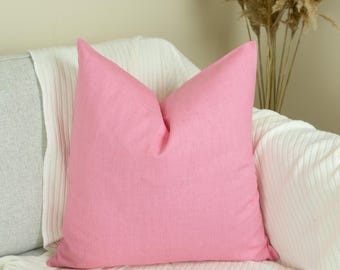 Copricuscino rosa in lino Copricuscino rosa sparso Copricuscino lombare (tutte le misure)