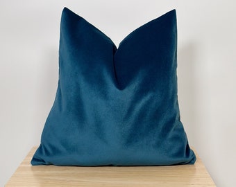 Velvet Cobalt Blue Cushion Cover Scatter Navy Blue Pillow cover Throw Velvet Lumbar Pillow, 45x45cm