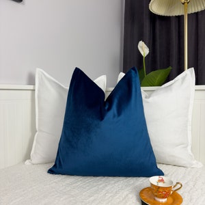 Navy blue store pillows for bed
