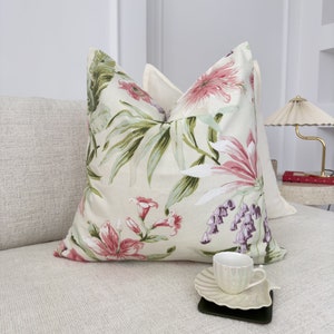 Cotton Linen Floral Cushion Cover Wild Flower Pillow Cover for Home Decor Scatter Pillow Covers (All Sizes)