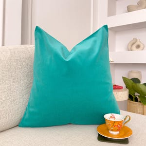 Velvet Teal Cushion Cover Scatter Turquoise Cushion Home Decor Throw Pillow Cover Teal Pillow Cover (All Sizes)