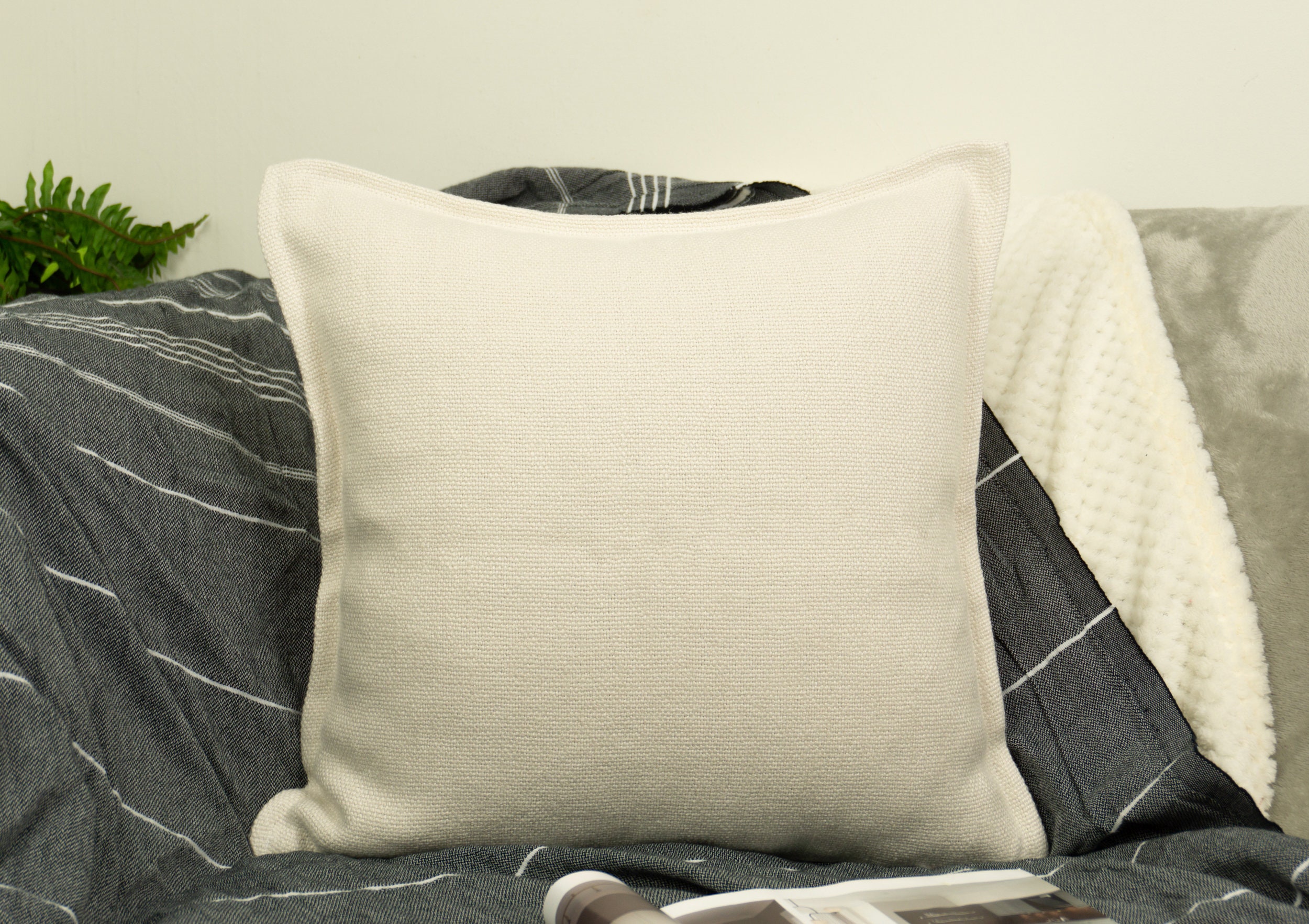 100 Cotton Linen Cream Cushion Covers I Kilim Pillowcase Home Etsy