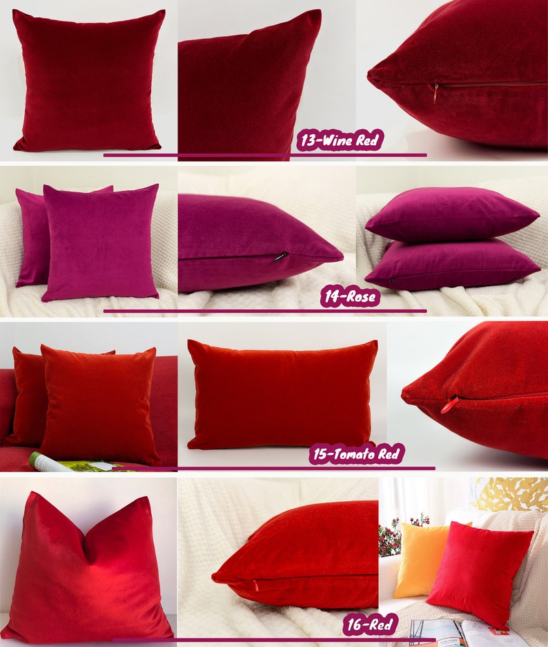 Luxury Velvet Cushion Covers, Turkish Woven Plush Velvet Pillow Covers, Velvet Lumbar Pillow zdjęcie 5