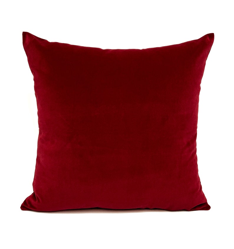 Luxury Wine Red Velvet Cushion Cover Wine Red Throw Pillow Etsy UK