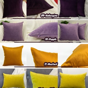 Luxury Velvet Cushion Covers, Turkish Woven Plush Velvet Pillow Covers, Velvet Lumbar Pillow zdjęcie 4