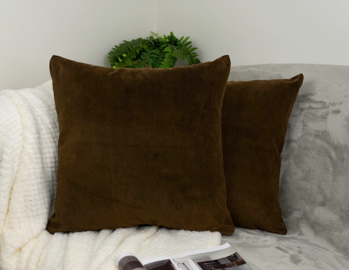 Handmade Velvet Chocolate Cushion Cover I Pillow Cover l Throw Etsy