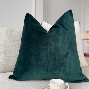 Luxury Cord Velvet Teal Pillow Cover Soft Dark Teal Cushion Decorative Throw Pillow Covers (All Sizes)