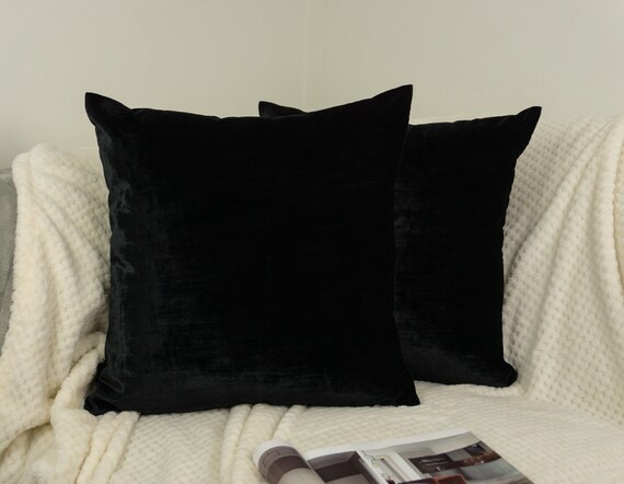 Luxury Black Velvet Cushion Cover I Velvet Pillow Cover I Throw Square Pillow Cover I Home Sofa Decor 17x17 Pillow Cover Etsy Canada