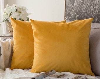 rectangle mustard cushion