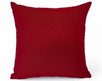 Cotton Linen Burgundy Cushion Cover Home Decor Wine Throw Pillow (All Sizes)