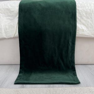 Luxury Velvet Bed Runner for Bedroom Decor Double Sided Velvet Bed Scarf for Twin, Full, Queen, King, Hotel Bed Styling, 42 Colour Options