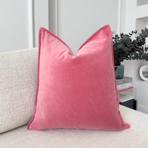 Premium Velvet Blush Pink Throw Pillow Cover Decorative Cerise Pink Cushion Cover (All Sizes)