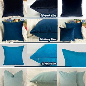 Luxury Velvet Cushion Covers, Turkish Woven Plush Velvet Pillow Covers, Velvet Lumbar Pillow zdjęcie 3