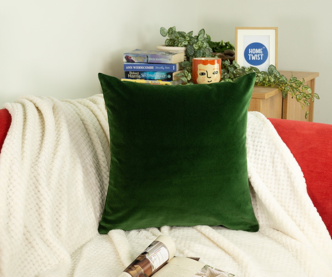 Buy Premium Velvet Dark Green Cushion Cover Home Decor Green Throw Pillow  Cover (all Sizes) Online in India