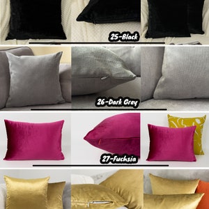 Luxury Velvet Cushion Covers, Turkish Woven Plush Velvet Pillow Covers, Velvet Lumbar Pillow zdjęcie 8