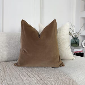 Funda de cojín de terciopelo premium en color topo, funda de almohada decorativa para el hogar, funda de almohada lumbar (todos los tamaños) imagen 9