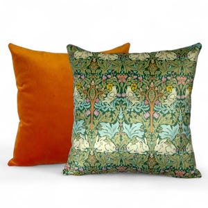 ウィリアム・モリス クッションカバー：いちご泥棒（ベルベット裏地）全サイズ