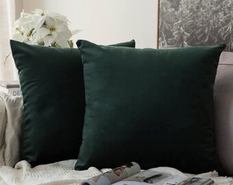 hunter green decorative pillows