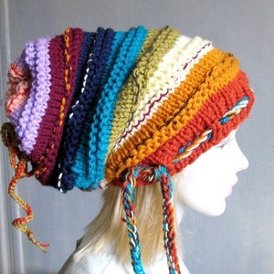Ręcznie robione unisexowe dredy długie / czapka beanie