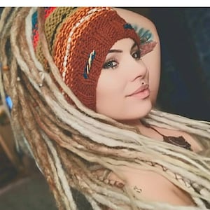 Knit Unisex Dreads Long Tube Hat Knit Women Men Headbands Tube Dreads Wrap Dread Sock Dreadlock Beanie