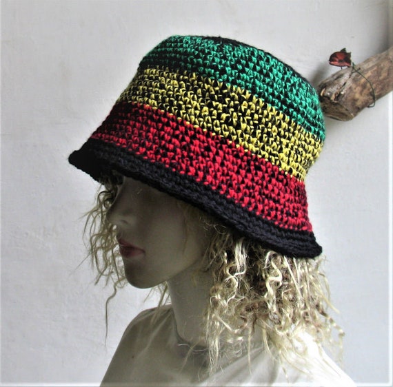Handmade Crochet Bucket Hat for Dreads 