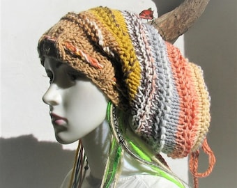 Knit Dreads Beanie - Slouchy Acrylic Dreadlock Hat