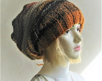 XXL Slouchy Dreads Beanie, Hand-Knitted Dreadlock Hat
