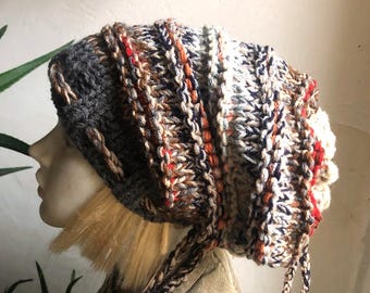 Knit Dreadlock Beanie - Vegan Acrylic Long Tube Hat