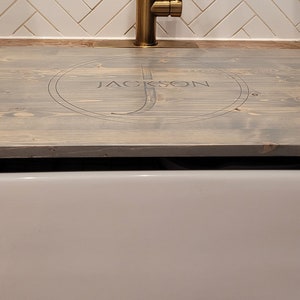 Permanently engraved custom sink cover | Handmade sink cover | HomeOwners Gifts| Mothers Day Gifts| Fathers Day Gifts| Sink Covers for Home