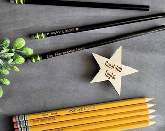 Personalized engraved pencils| Pencils for teachers| custom pencils for businesses| Back to school pencils for children & events
