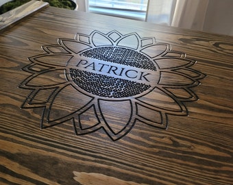 Custom Engraved Noodle Boards/ Stove Top Covers/Homeowner Gifts/ Sunflower noodle board