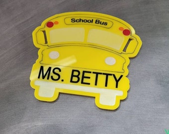 School bus driver magnet for bus, Bus driver appreciation gift, Personalized school bus gifts, Gifts for bus drivers, Personalized magnet