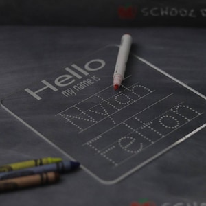 Name Tracing Board / Dry Erase Letter Tracing / Tracing Board / Letter Practice / Washable Writing Board/ Learning Board / Educational