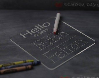 Name Tracing Board / Dry Erase Letter Tracing / Tracing Board / Letter Practice / Washable Writing Board/ Learning Board / Educational