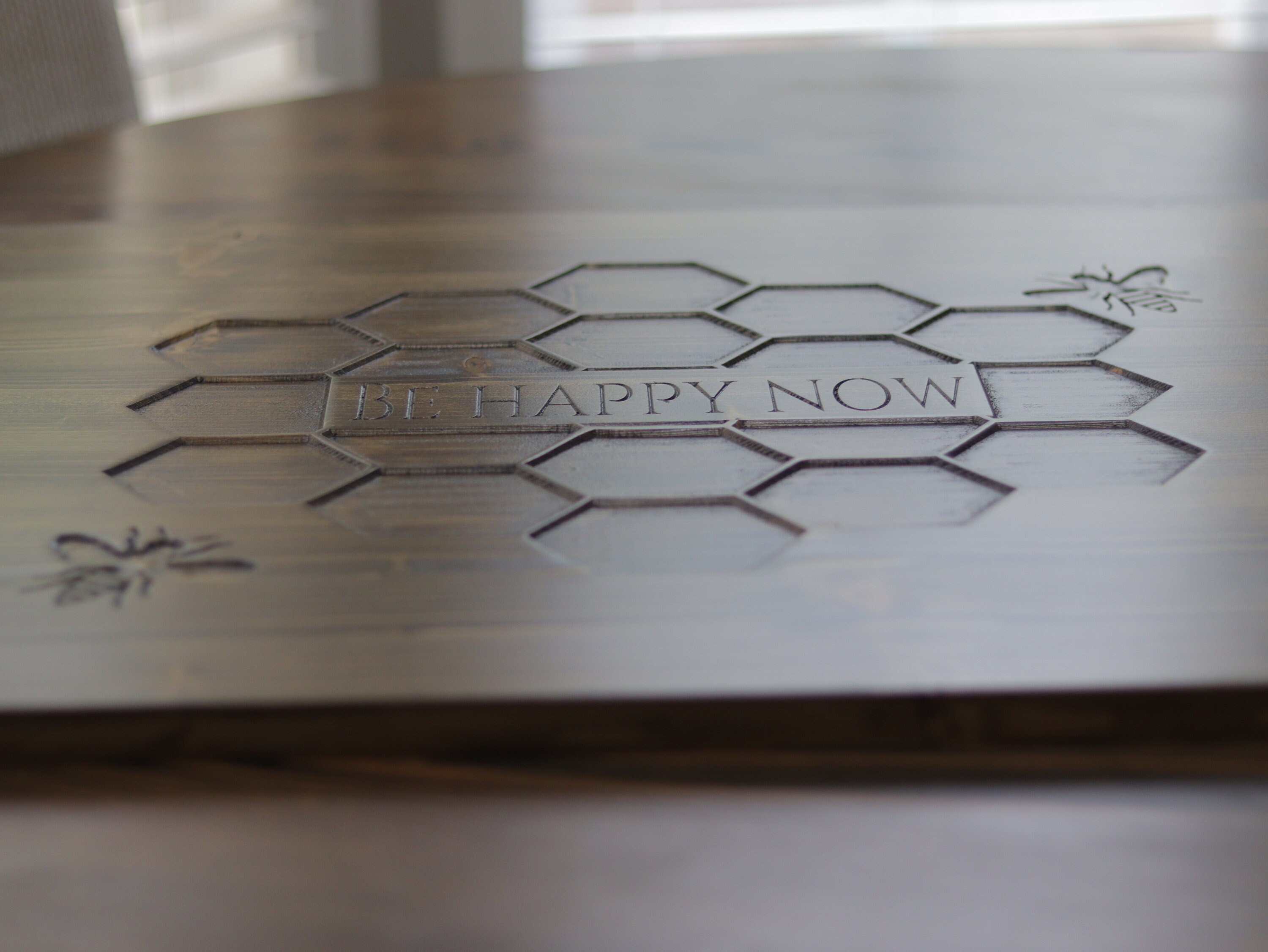 Bee Happy Custom Engraved Noodle Boards| Bumble Bee Stove Top Covers|Homeowner Gifts/ Honey Bee noodle board/ Bee Lovers | Mothers Day Gifts