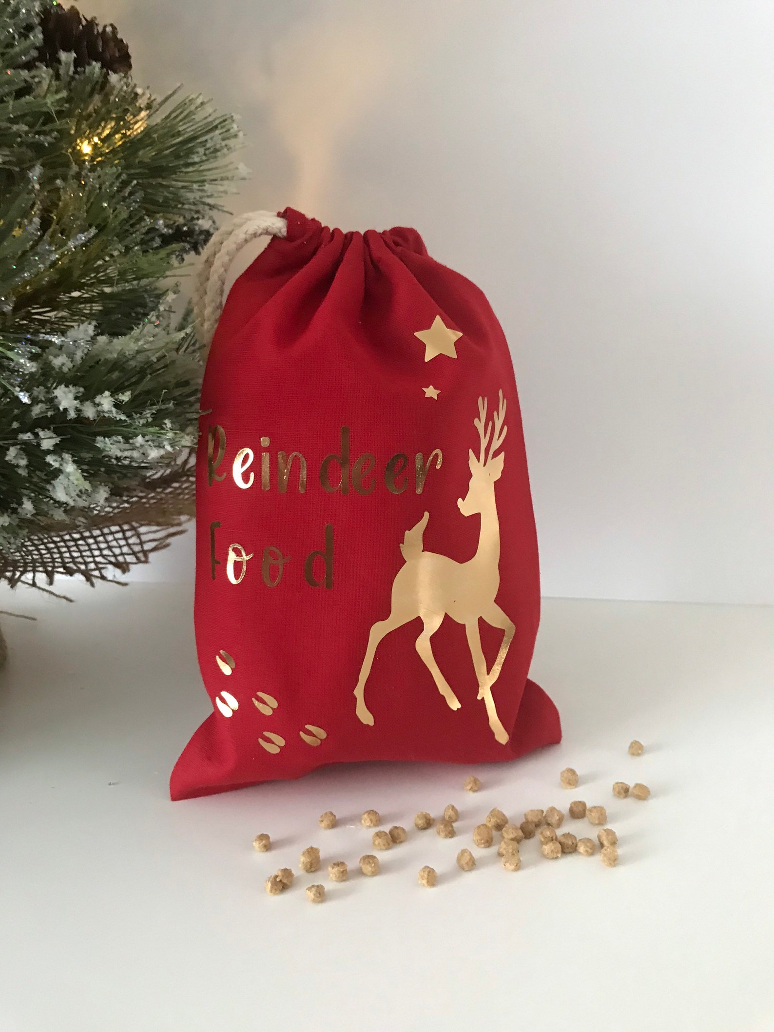 Reindeer Food Bag Christmas Eve Bag Personalised Sack Etsy UK