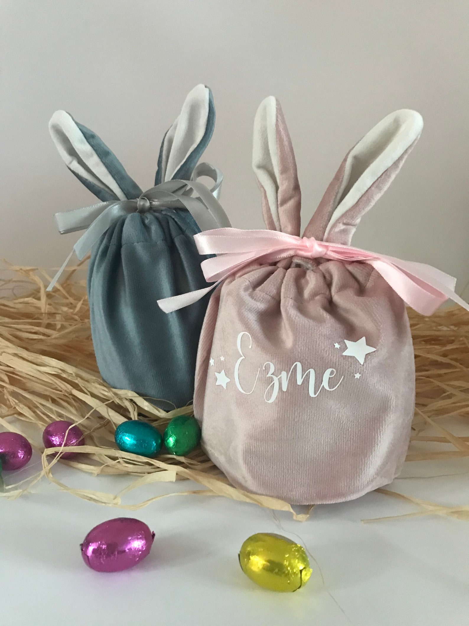 Personalised Easter Egg Pouch Easter 2022 Reusable Bunny Etsy