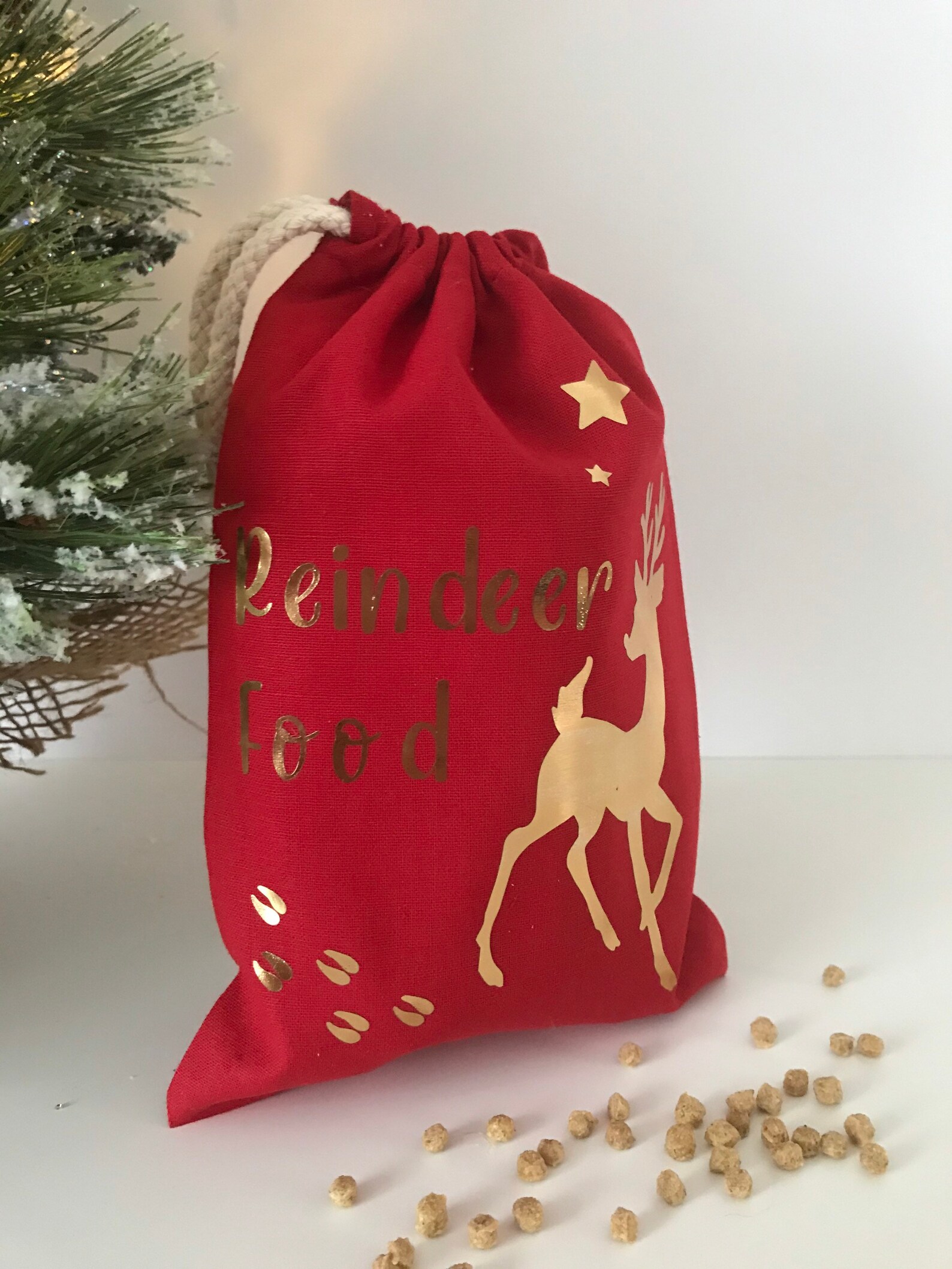 Reindeer Food Bag Christmas Eve Bag Personalised Sack Etsy UK
