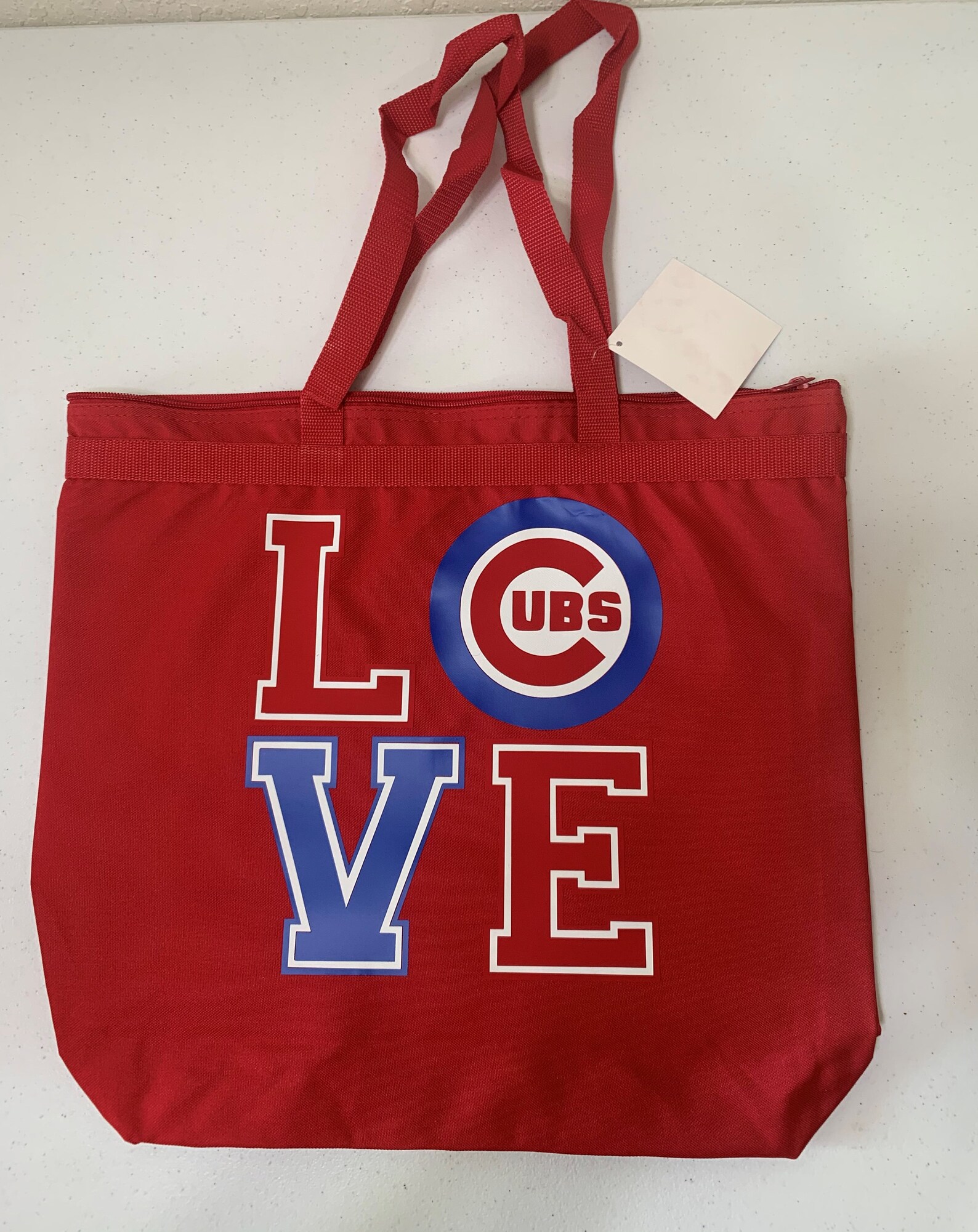 Chicago Cubs Large Zippered Tote Bag Etsy